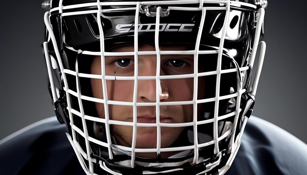 protective hockey helmet with cage