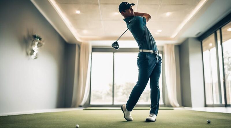 perfecting indoor golf swings